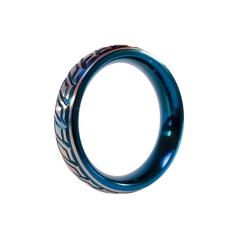 Generique Cockring en métal Blue Wave